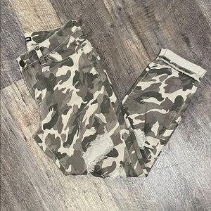 Fashion Nova Women’s Camo Distressed Jeans